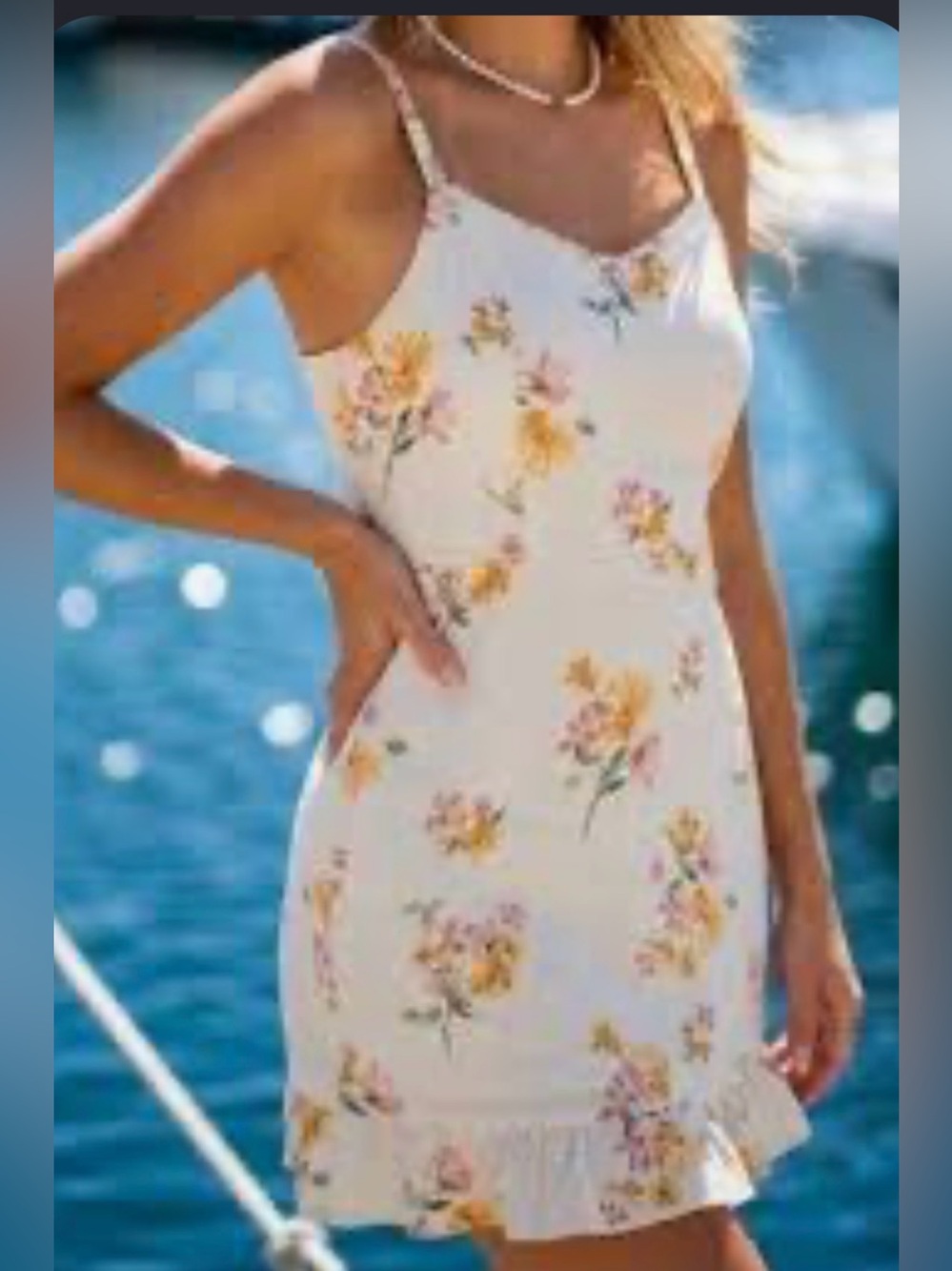 Old Navy Floral-Print Fit & Flare Ruffle-Hem Cami Dress